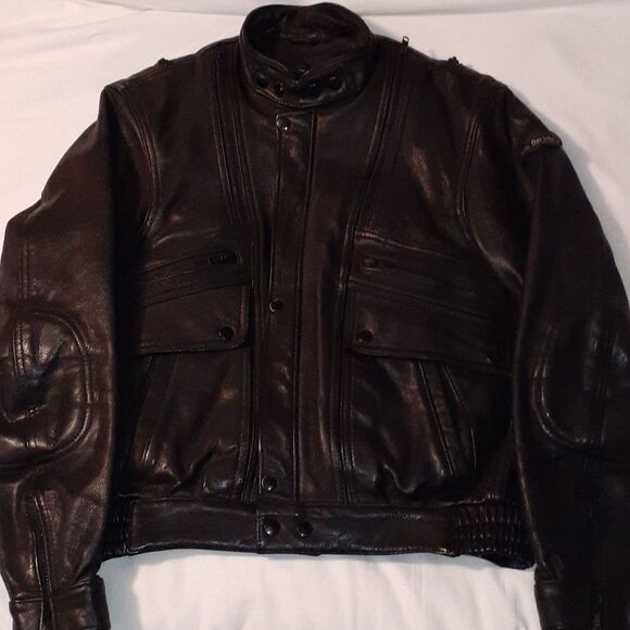 Hein Gericke Black‎ Leather Motorcycle Jacket 38 - Picture 1 of 16